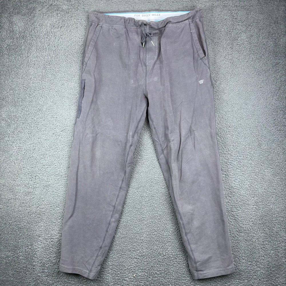 Mack Weldon Mens XL Ace Sweatpants Gray Cotton Blend Drawstring Joggers 10263